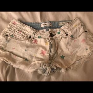 Star bullhead jean shorts